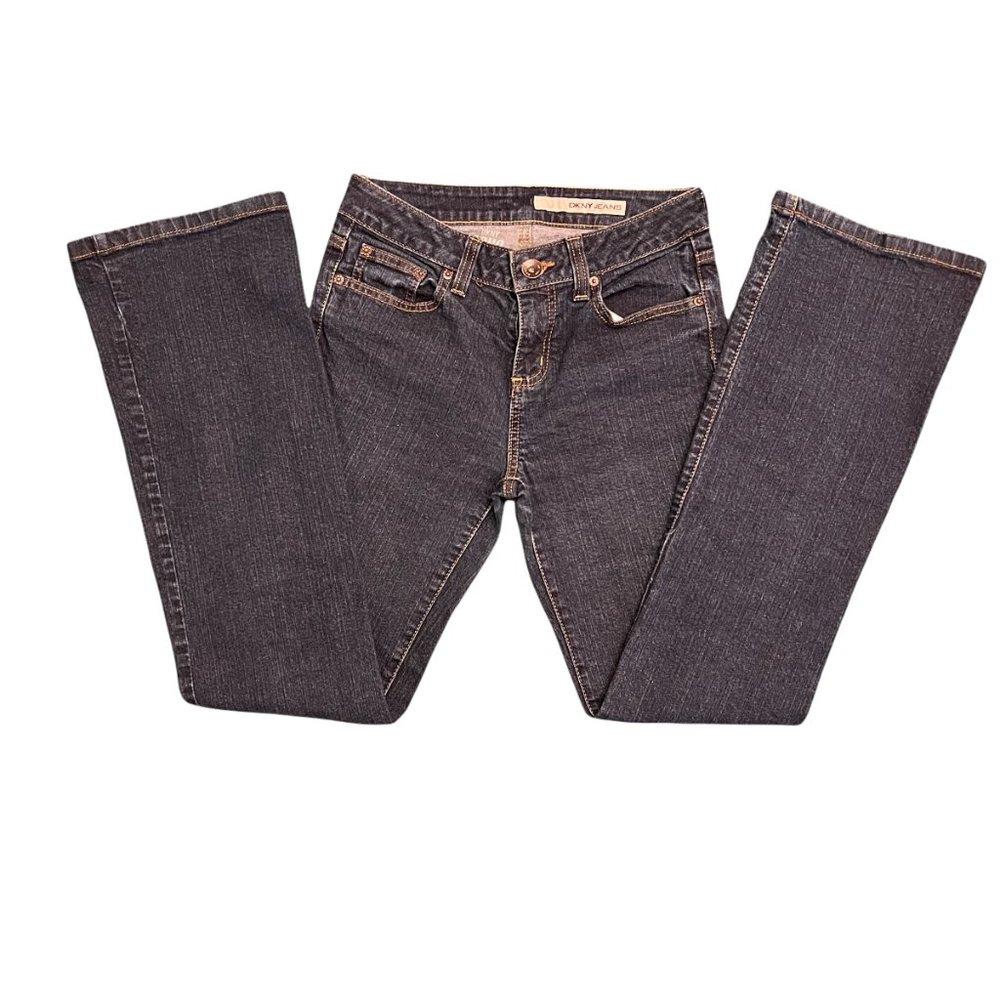 DKNY Soho Boot Cut Jeans Dark Wash Mid Rise 99% Cotton